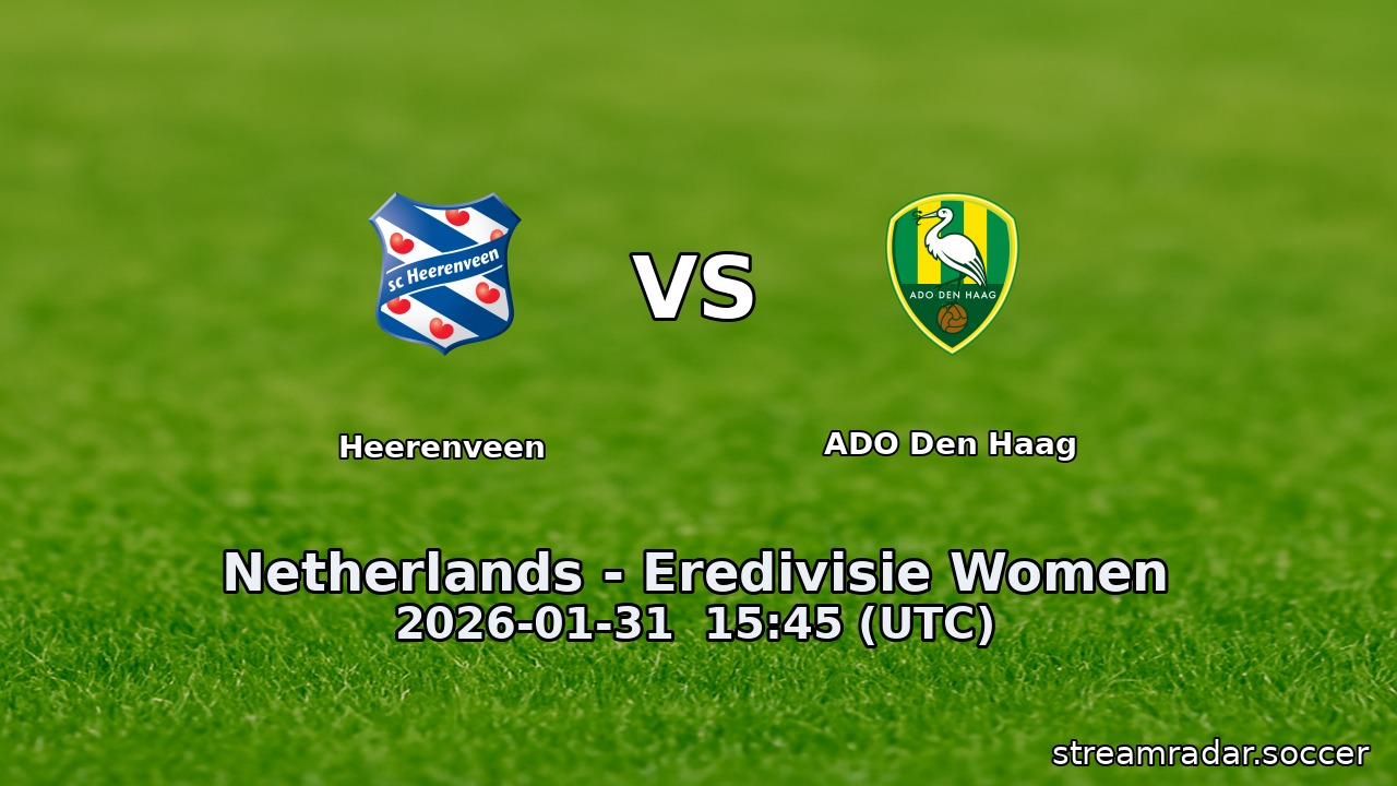 Heerenveen vs ADO Den Haag