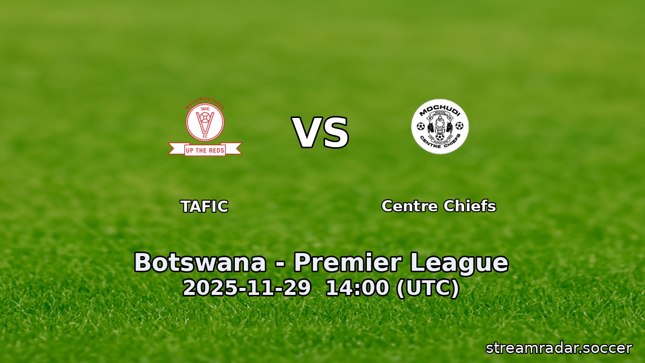TAFIC vs Centre Chiefs