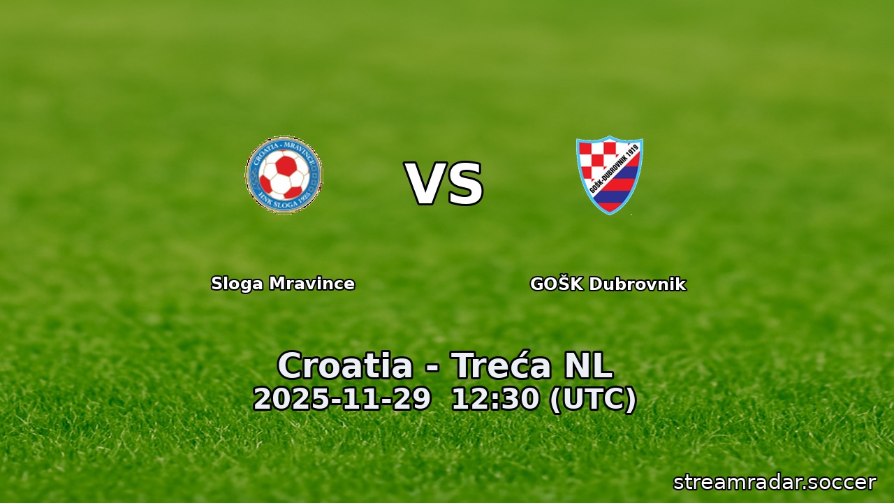 Sloga Mravince vs GOŠK Dubrovnik