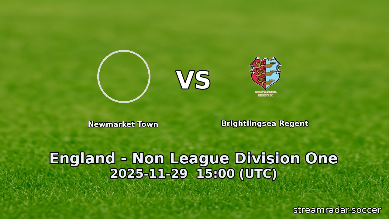 Newmarket Town vs Brightlingsea Regent