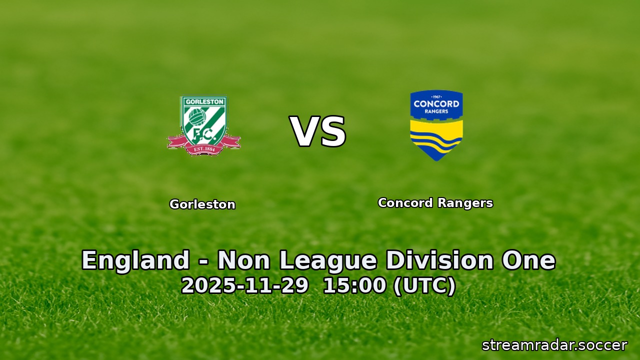 Gorleston vs Concord Rangers