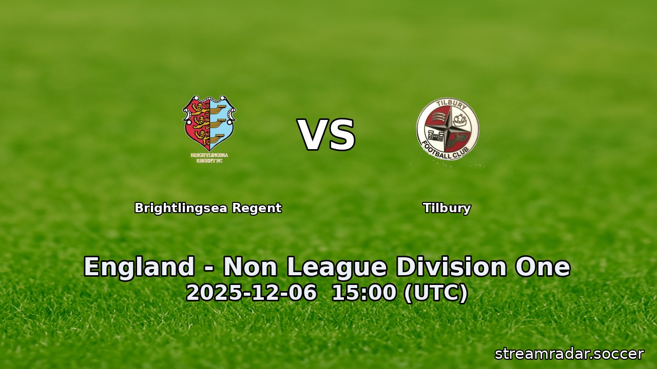 Brightlingsea Regent vs Tilbury