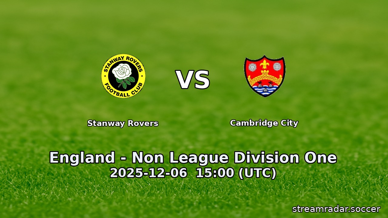 Stanway Rovers vs Cambridge City