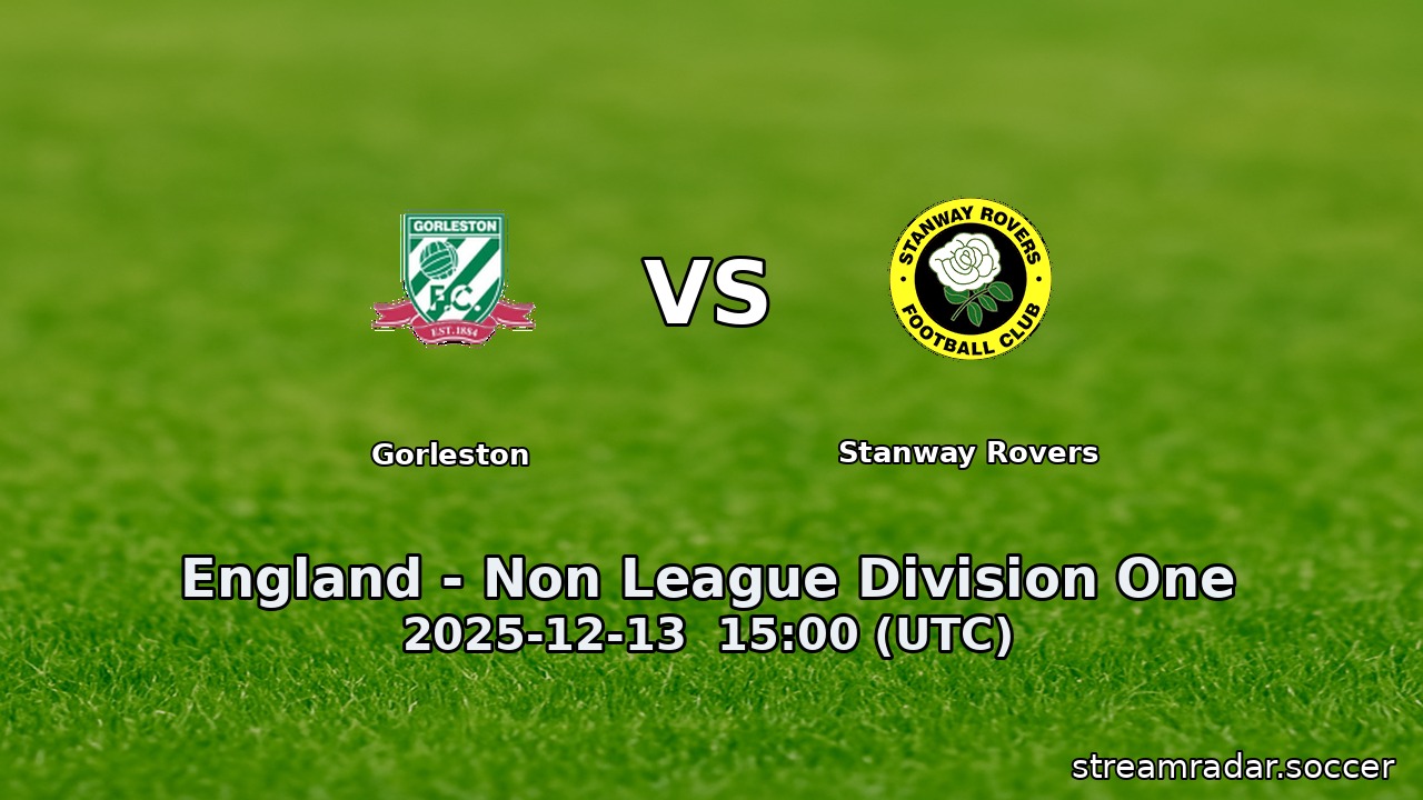 Gorleston vs Stanway Rovers