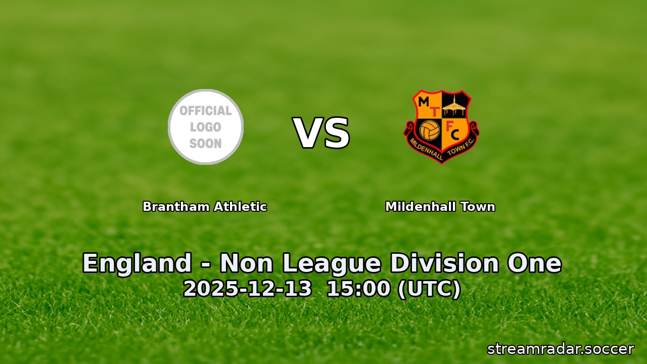 Brantham Athletic vs Mildenhall Town