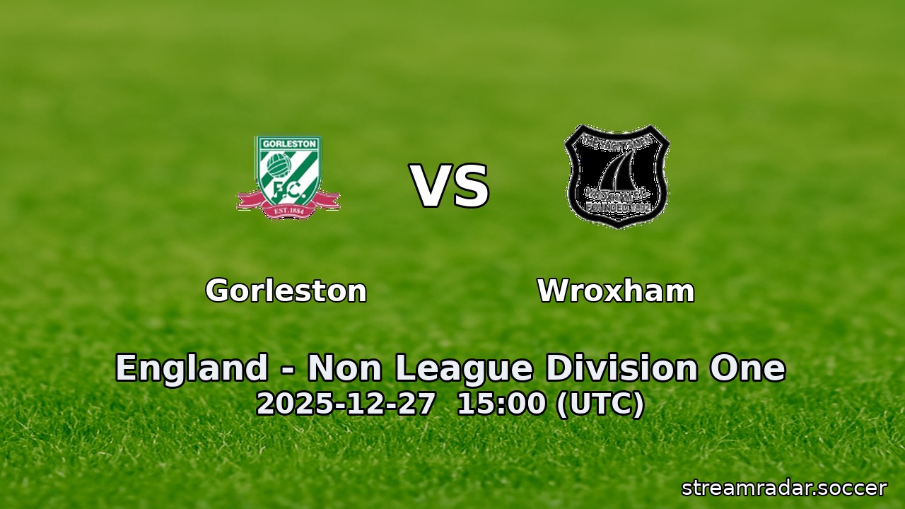 Gorleston vs Wroxham