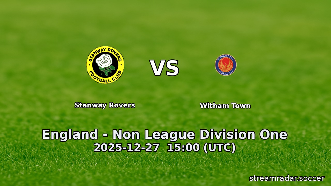 Stanway Rovers vs Witham Town