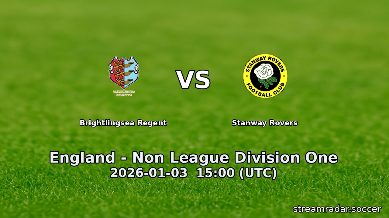 Brightlingsea Regent vs Stanway Rovers