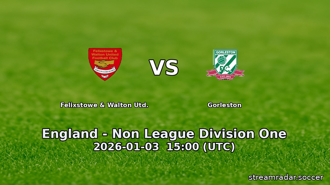 Felixstowe & Walton Utd. vs Gorleston