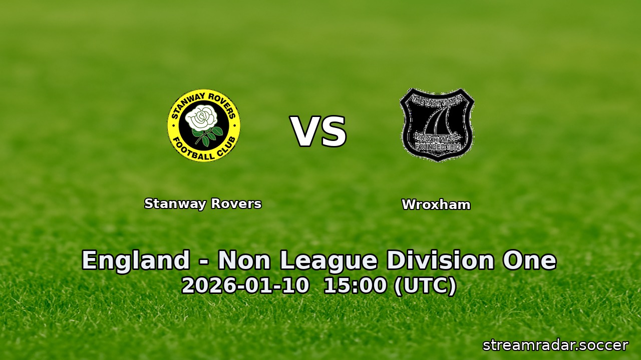 Stanway Rovers vs Wroxham