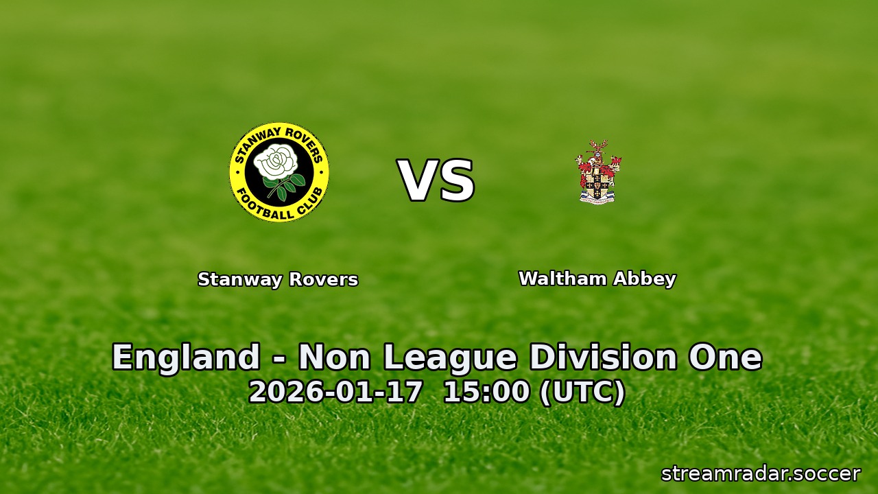 Stanway Rovers vs Waltham Abbey