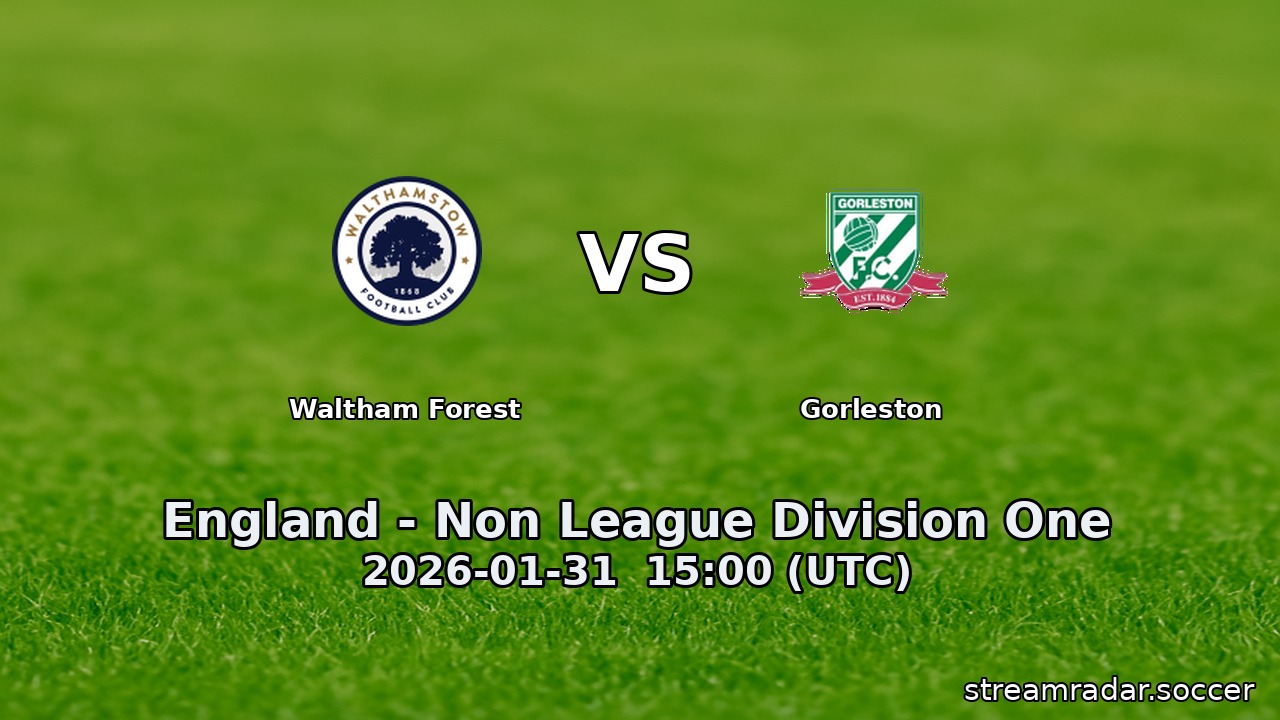 Waltham Forest vs Gorleston