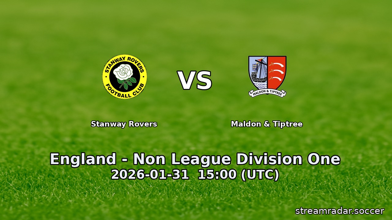 Stanway Rovers vs Maldon & Tiptree