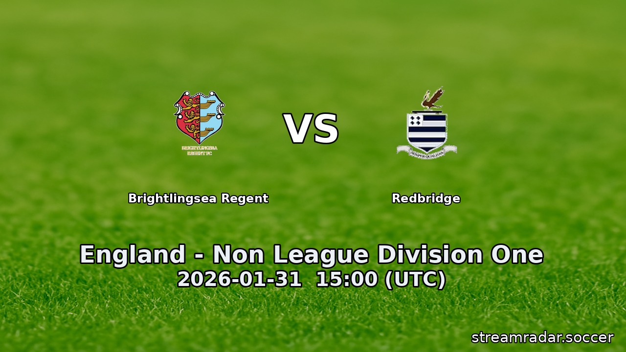 Brightlingsea Regent vs Redbridge