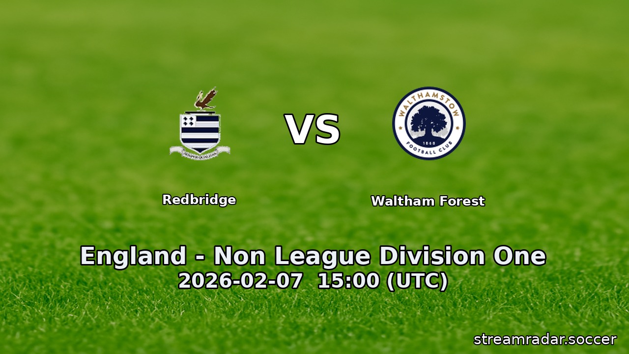 Redbridge vs Waltham Forest