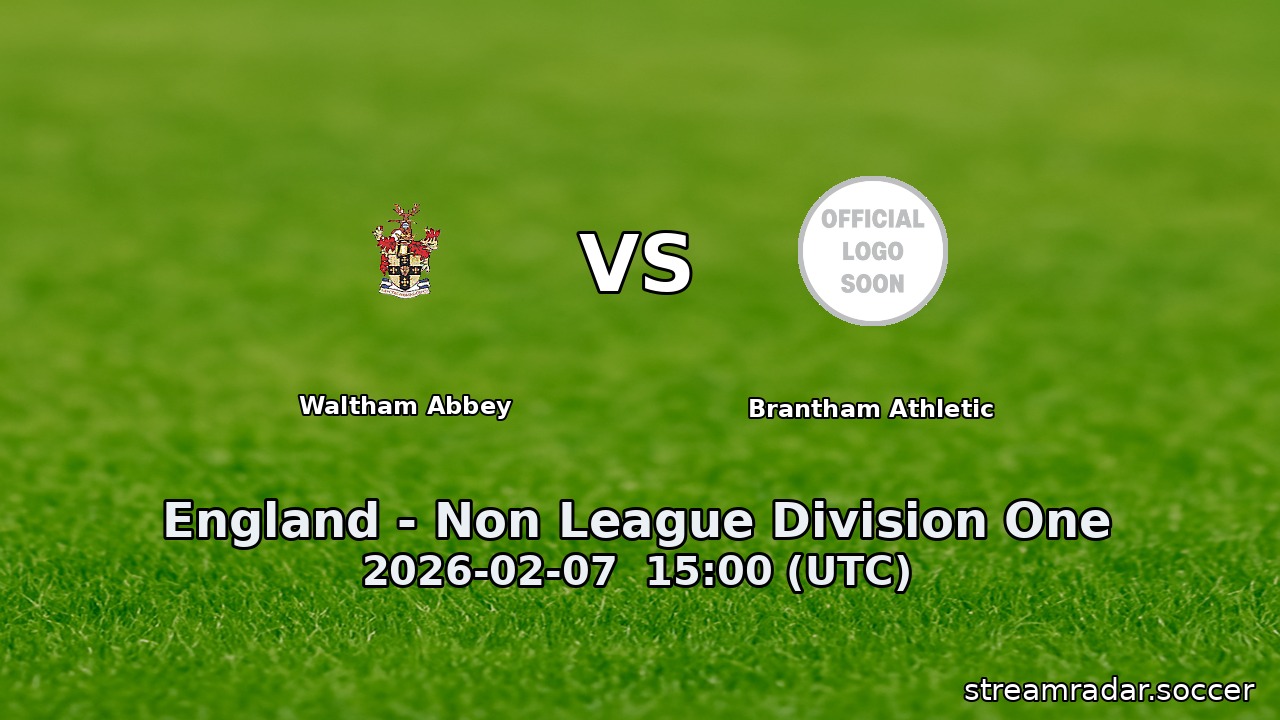 Waltham Abbey vs Brantham Athletic