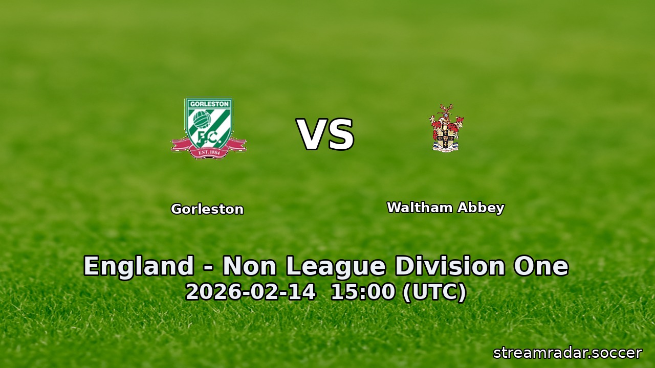 Gorleston vs Waltham Abbey