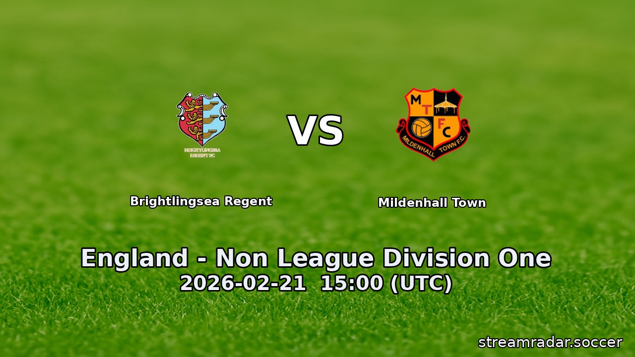 Brightlingsea Regent vs Mildenhall Town