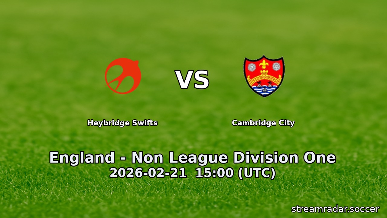 Heybridge Swifts vs Cambridge City