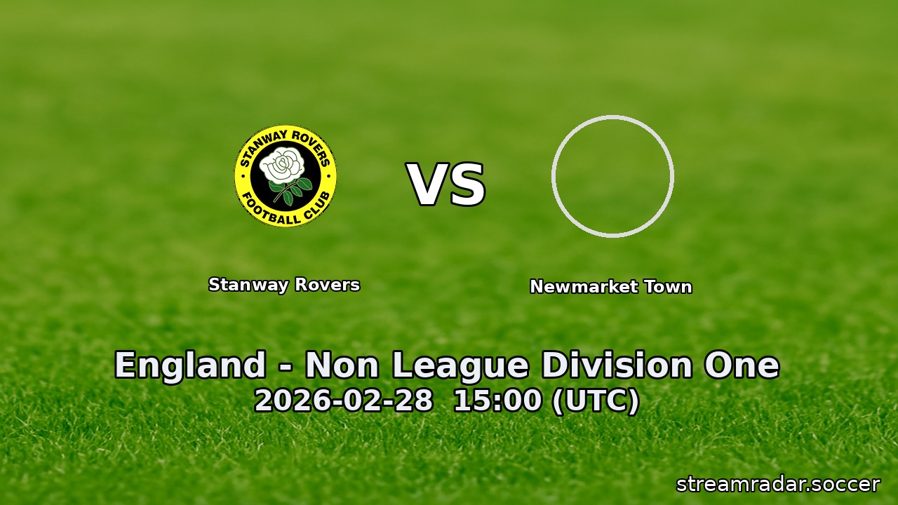 Stanway Rovers vs Newmarket Town