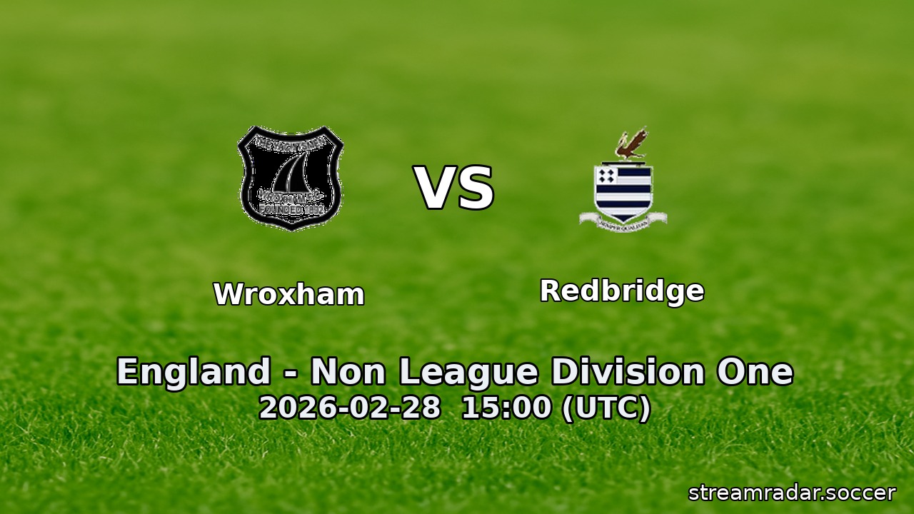 Wroxham vs Redbridge