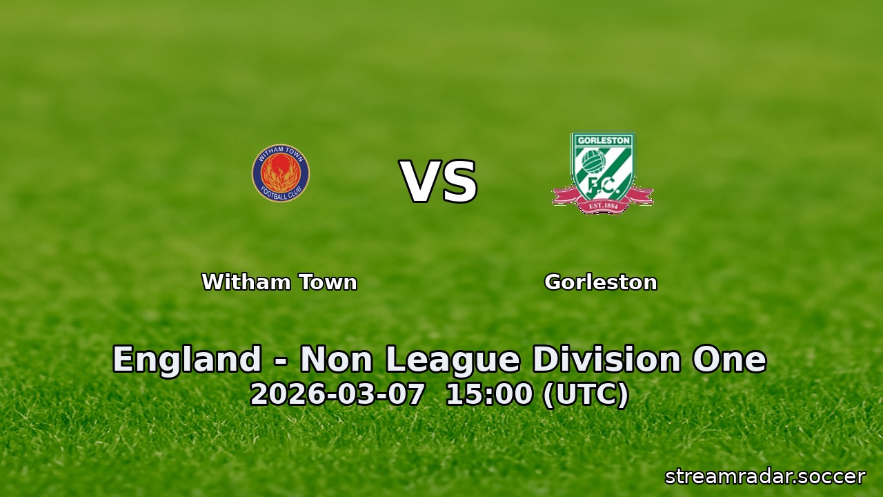 Witham Town vs Gorleston