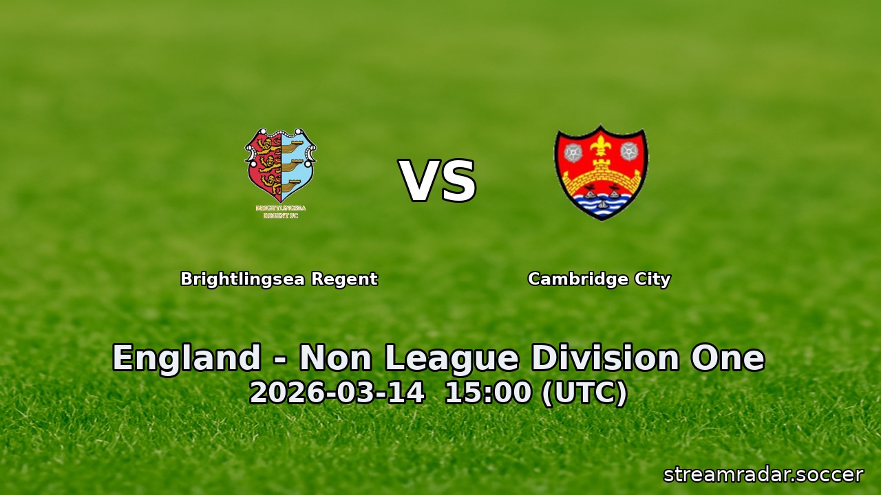 Brightlingsea Regent vs Cambridge City