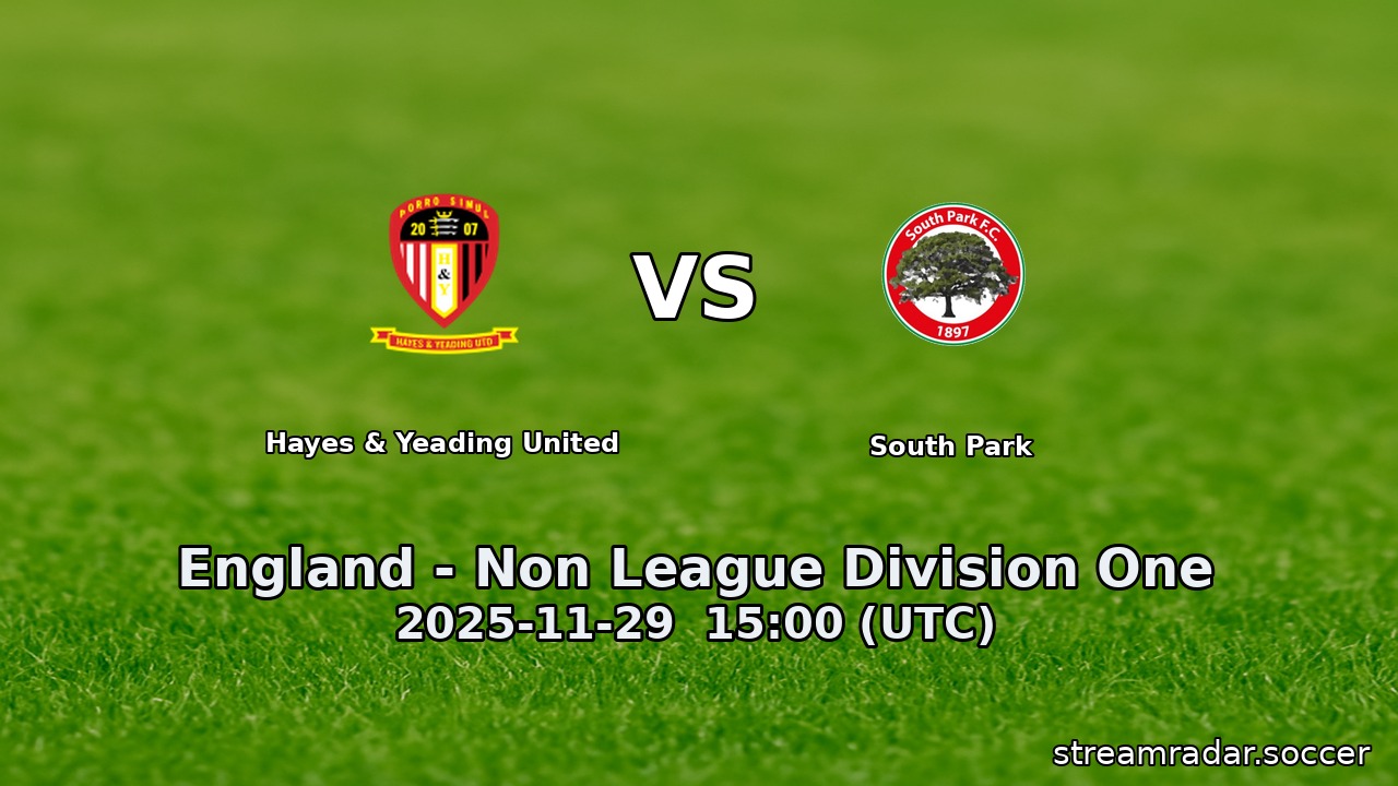 Hayes & Yeading United vs South Park