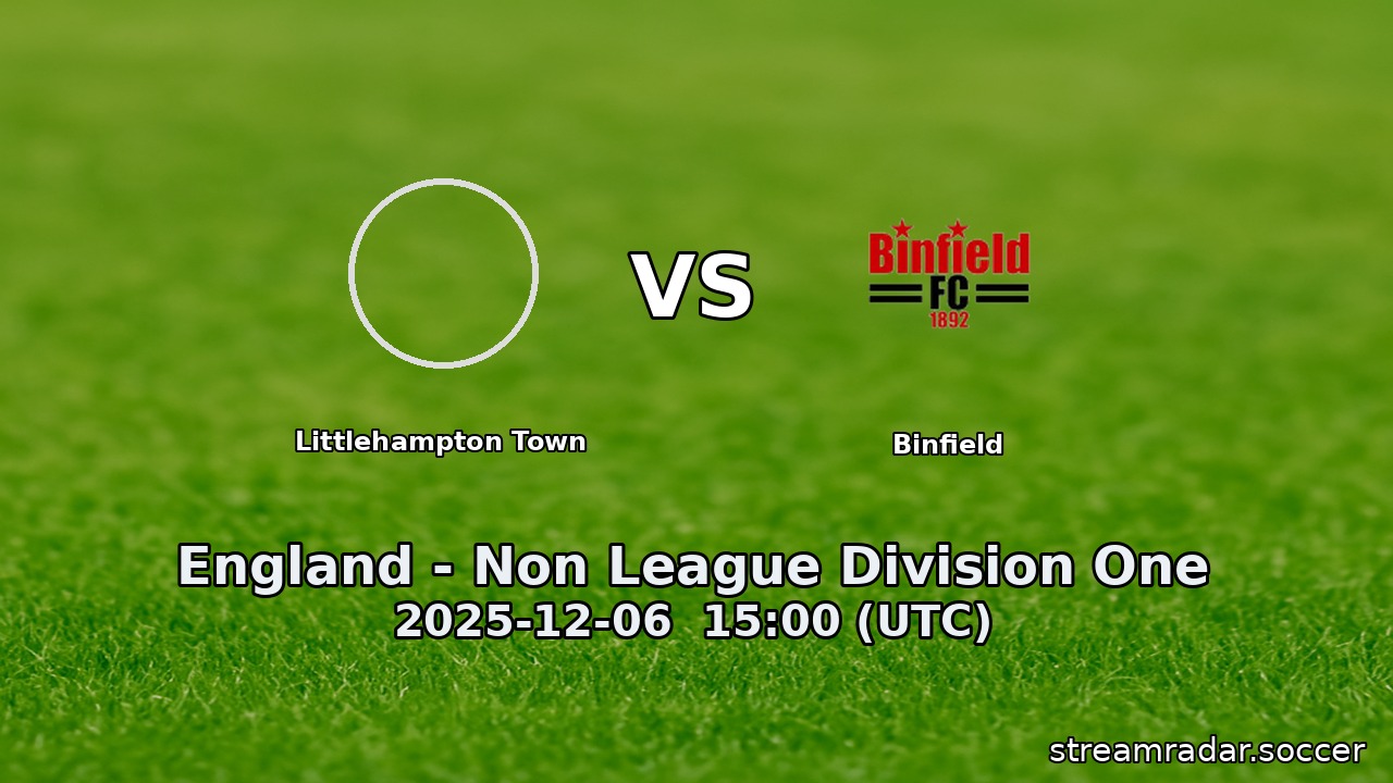 Littlehampton Town vs Binfield