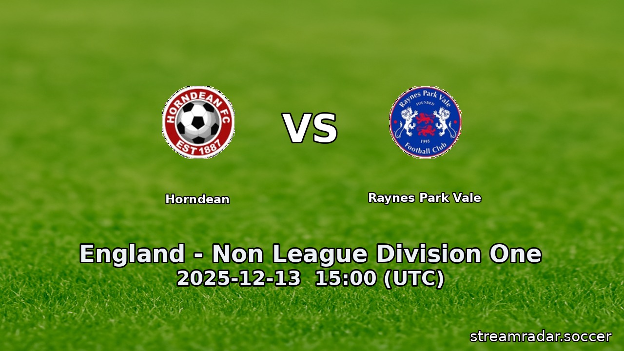 Horndean vs Raynes Park Vale