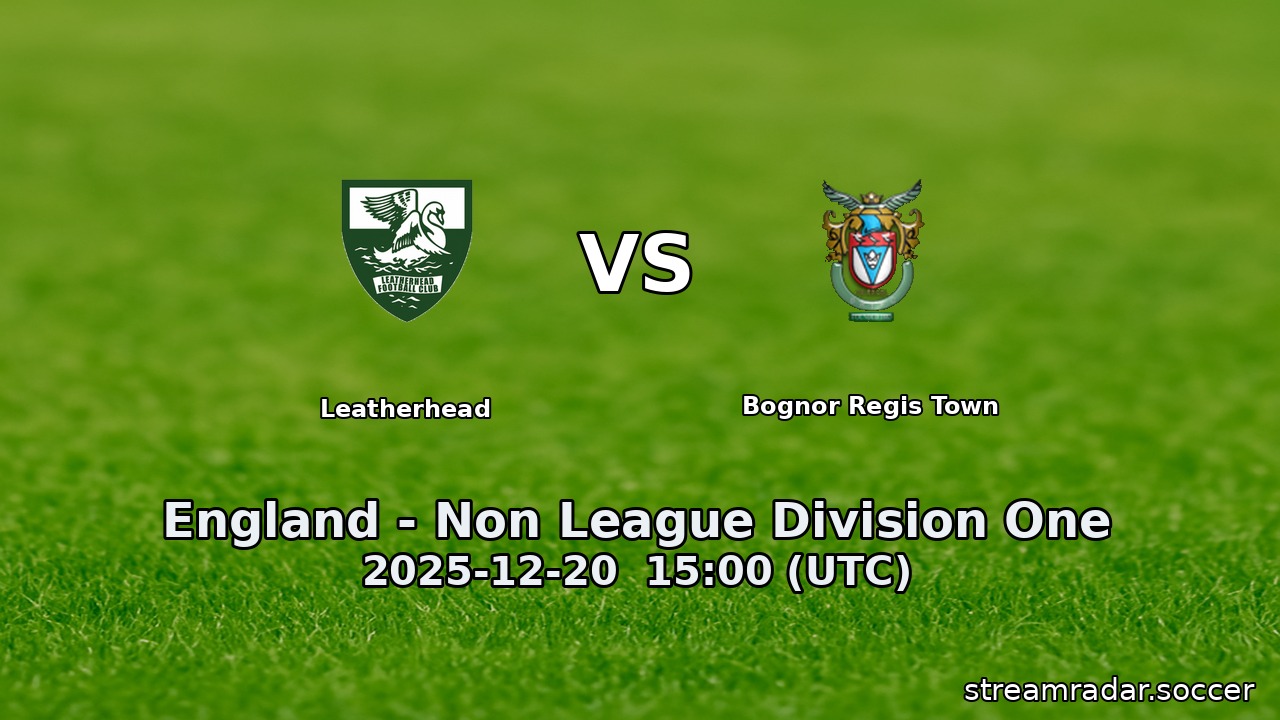 Leatherhead vs Bognor Regis Town