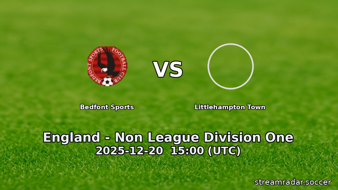 Bedfont Sports vs Littlehampton Town
