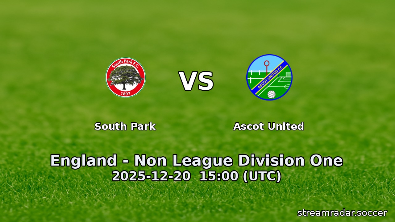 South Park vs Ascot United