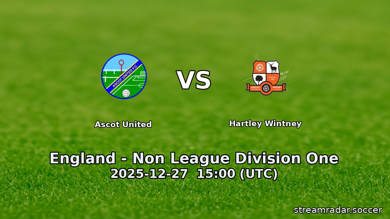 Ascot United vs Hartley Wintney