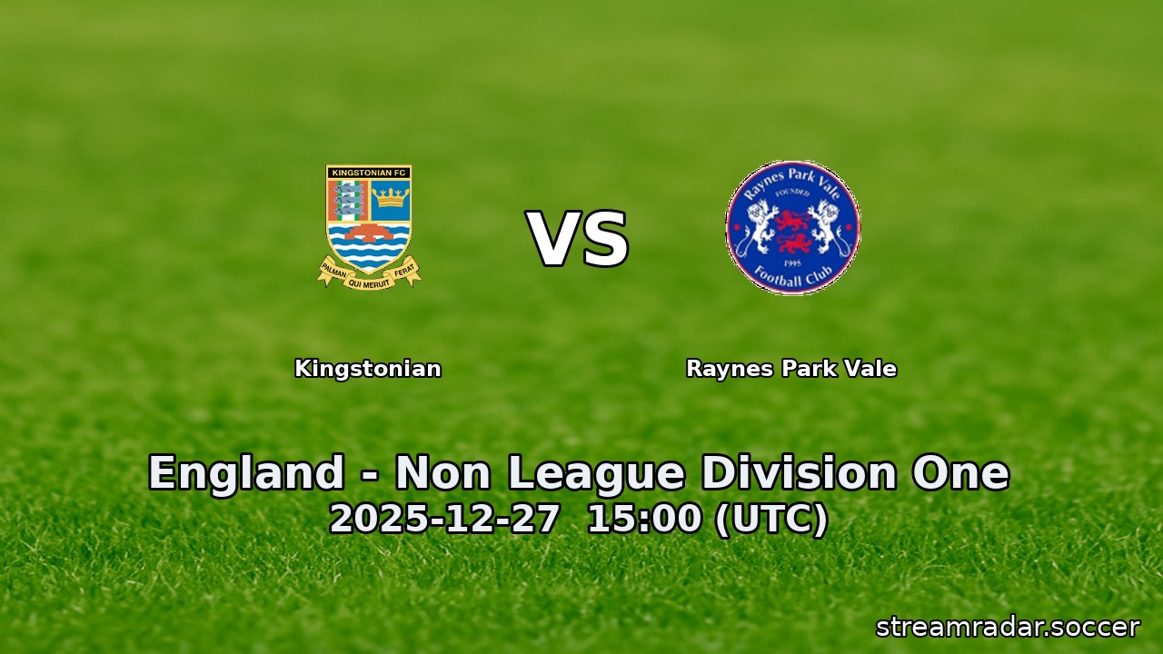 Kingstonian vs Raynes Park Vale