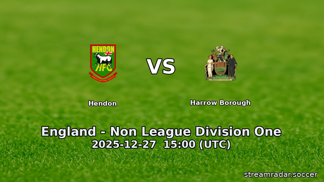 Hendon vs Harrow Borough