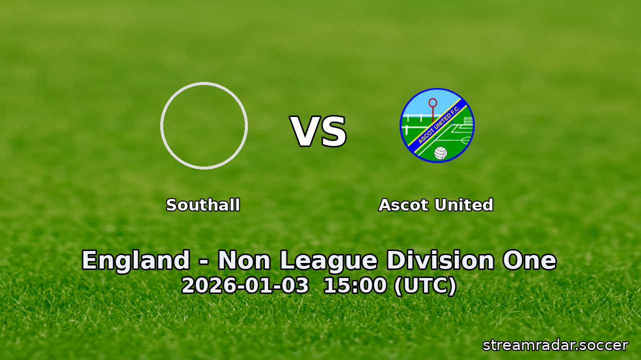 Southall vs Ascot United