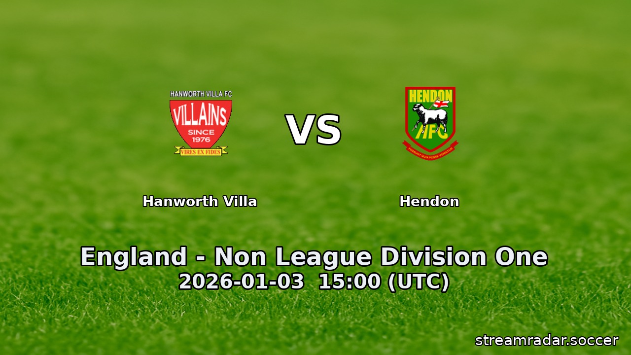 Hanworth Villa vs Hendon