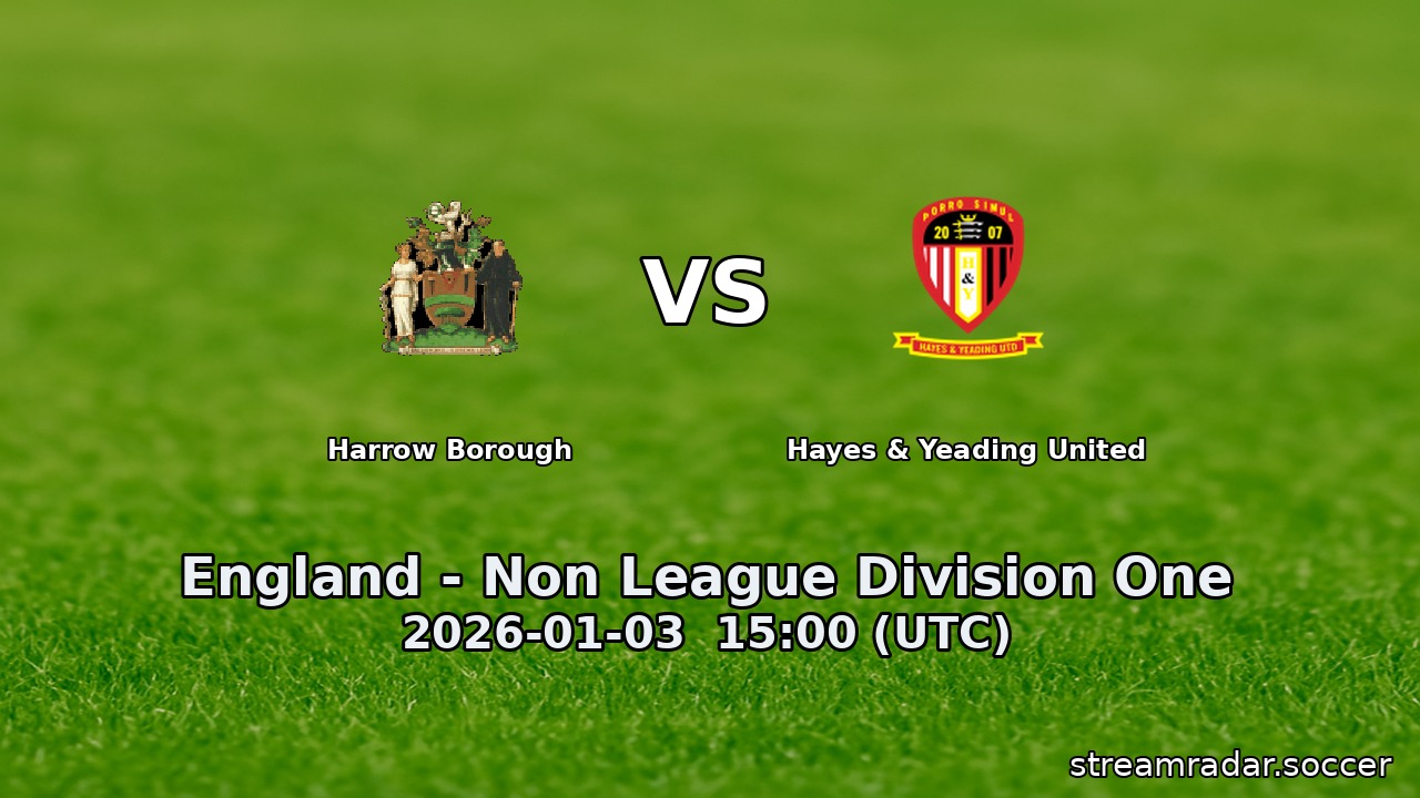 Harrow Borough vs Hayes & Yeading United