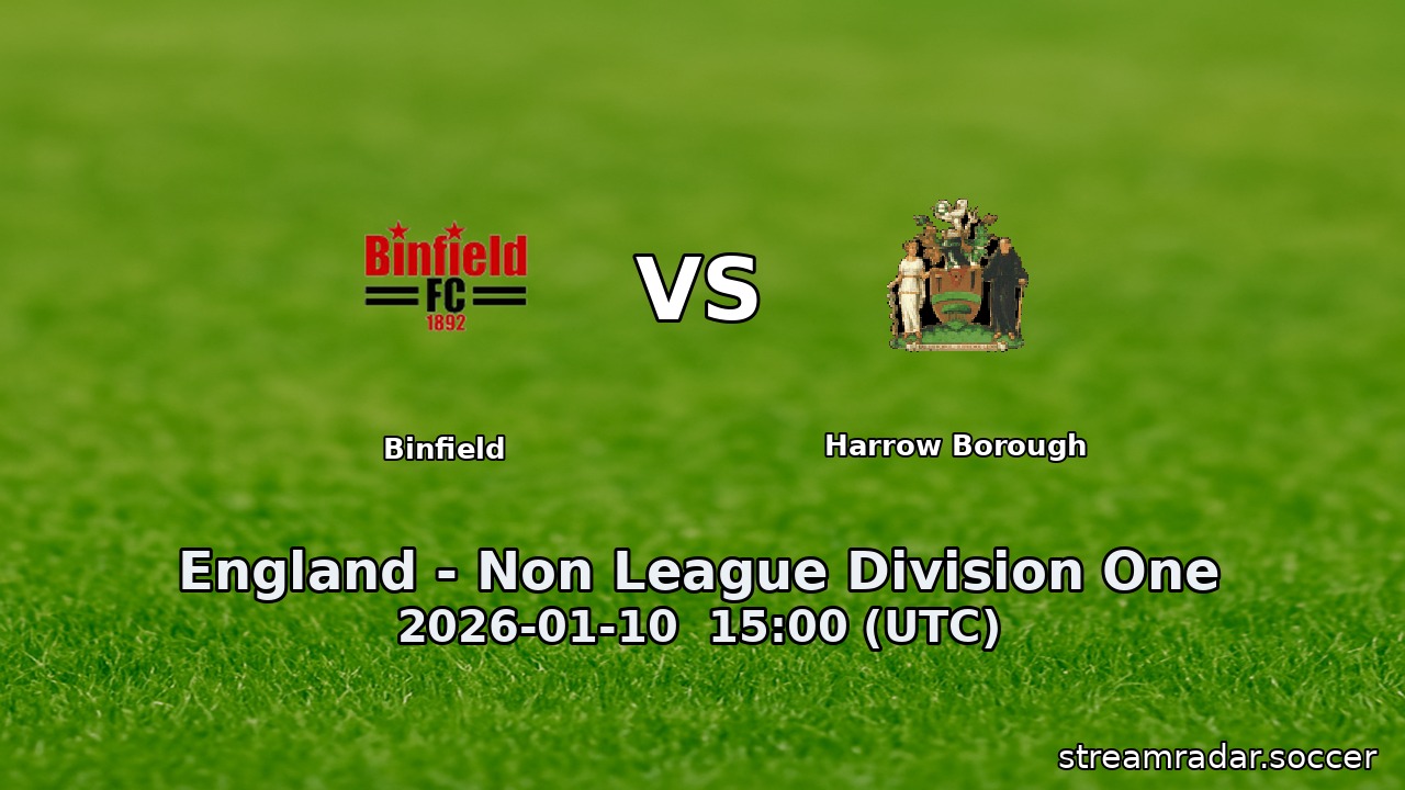 Binfield vs Harrow Borough