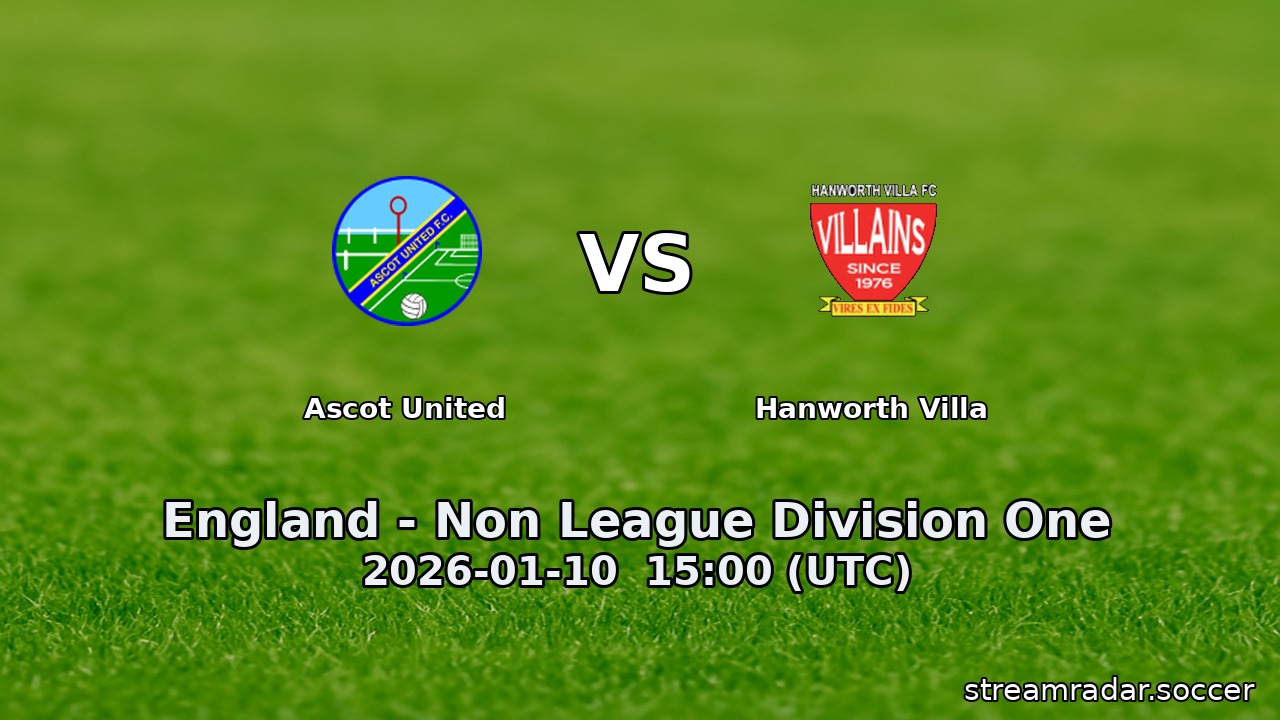 Ascot United vs Hanworth Villa