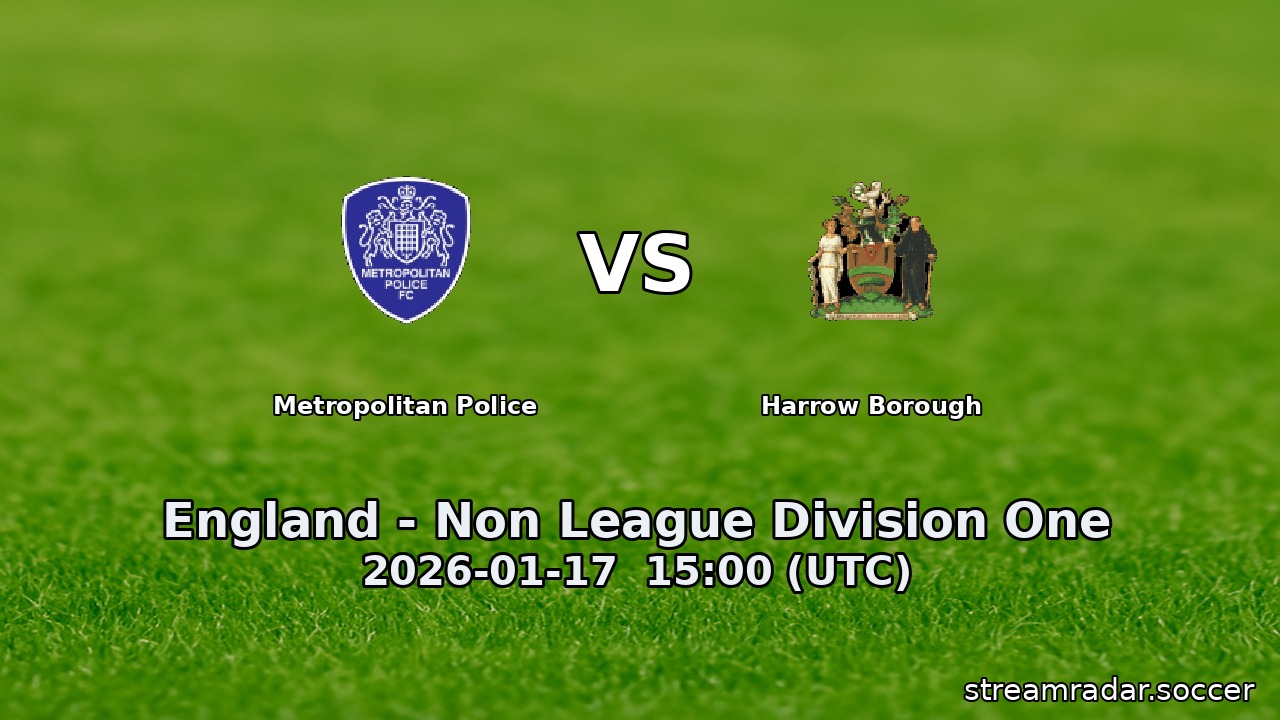 Metropolitan Police vs Harrow Borough