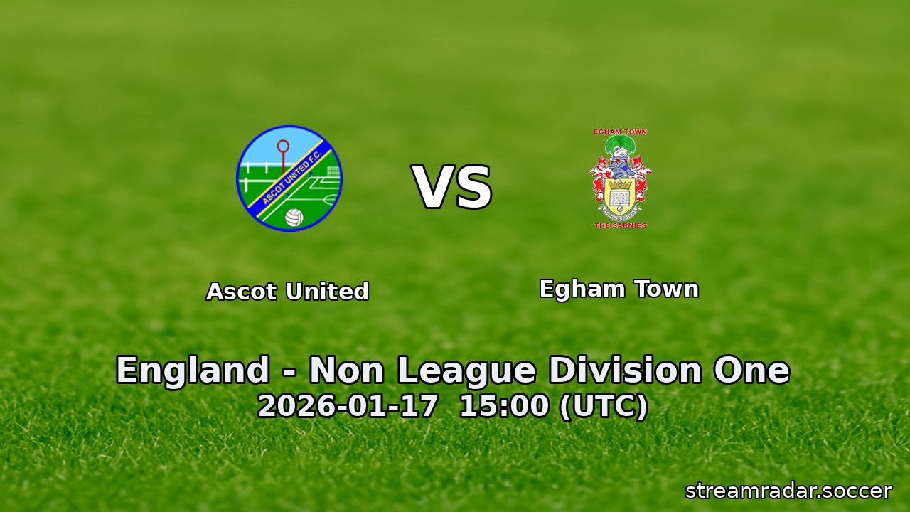 Ascot United vs Egham Town
