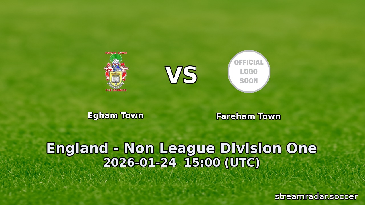 Egham Town vs Fareham Town