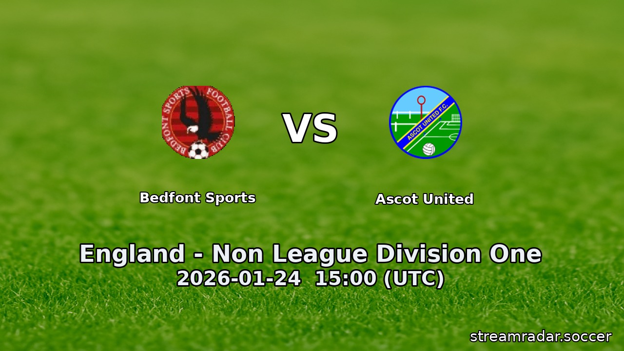 Bedfont Sports vs Ascot United