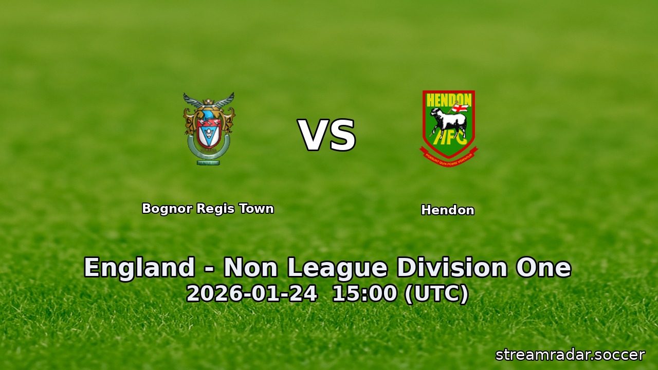 Bognor Regis Town vs Hendon