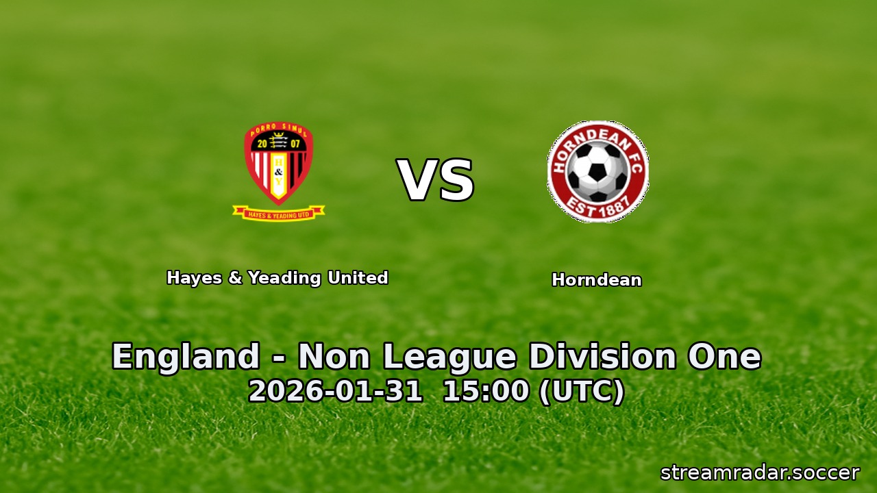 Hayes & Yeading United vs Horndean