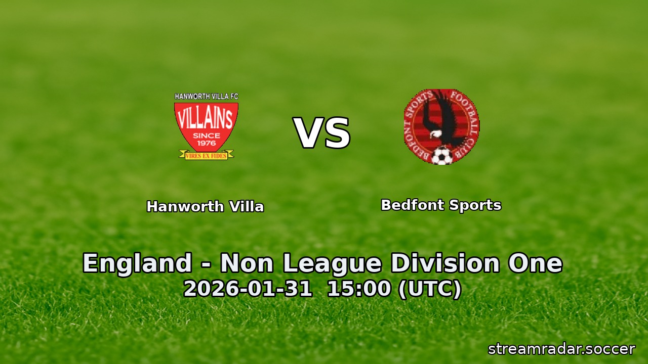 Hanworth Villa vs Bedfont Sports
