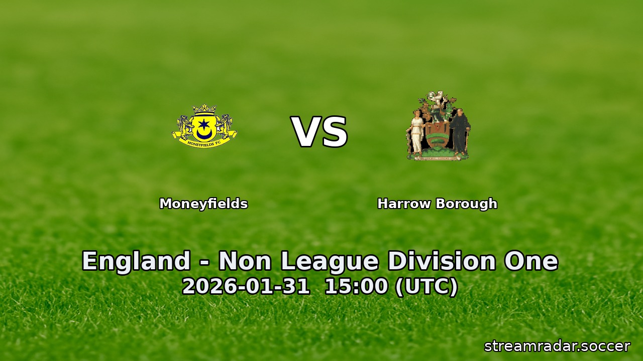 Moneyfields vs Harrow Borough