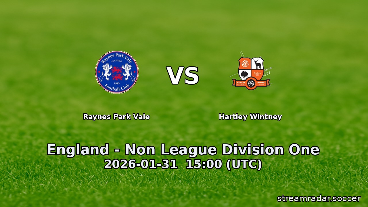 Raynes Park Vale vs Hartley Wintney